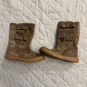 Livie & Luca Brown Kids Boots with Bows